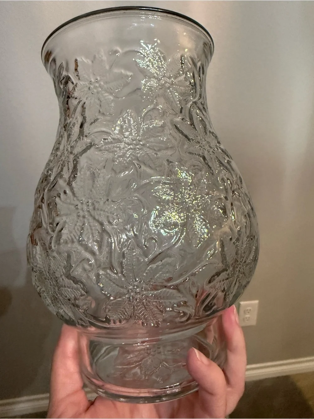 Vintage Princess House Fantasia Glass Hurricane Candle Holder EUC